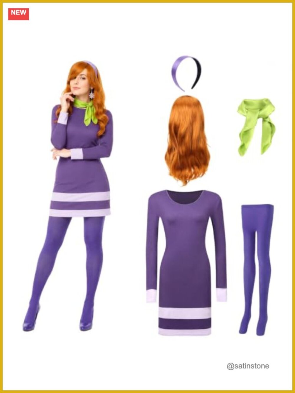 Women's Classic Costume Set with Wig Headband Scarf Jewelry Polyester